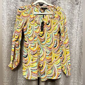 Melissa Paige Swirl Print Tunic Top